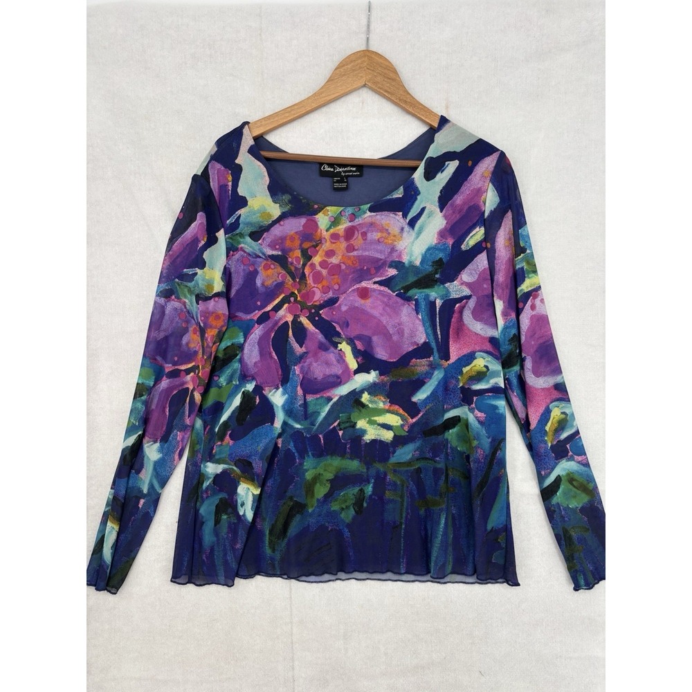 Claire Desjardins by Carre Noir Women's Colorful Wearable Art Top Tunic L/SL